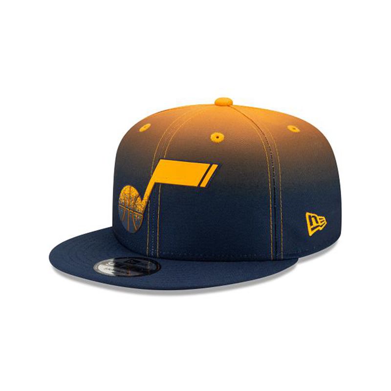 NBA Utah Jazz Back Half 9Fifty Snapback (EFQ2087) - Blue New Era Caps